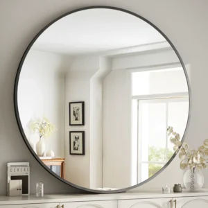 Gehard Round Metal Framed Mirror